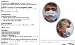 Masque barrière lavable